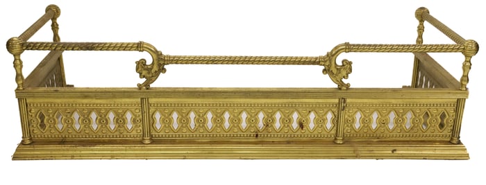 BRASS FIREPLACE FENDER