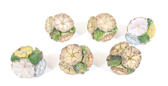 (6) CAST IRON CURTAIN TIEBACKS