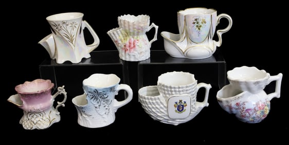 (7) BARBER SHAVING MUGS