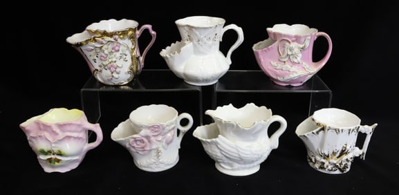 (7) BARBER SHAVING MUGS