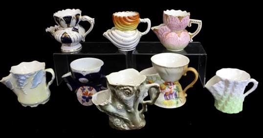 (8) BARBER SHAVING MUGS