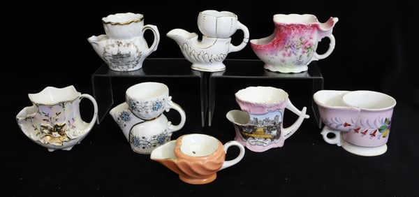 (8) BARBER SHAVING MUGS
