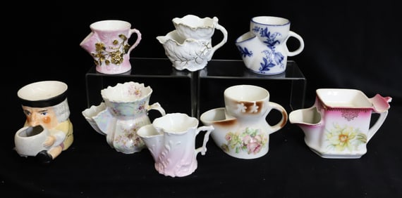 (8) BARBER SHAVING MUGS
