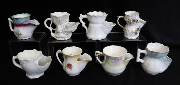 (8) BARBER SHAVING MUGS