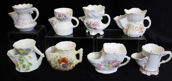 (8) BARBER SHAVING MUGS