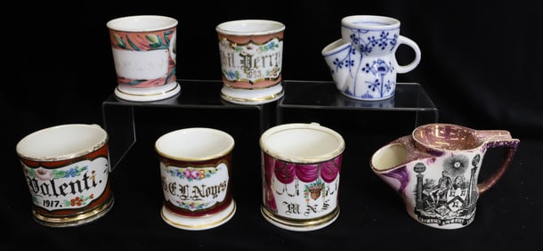 (7) SHAVING MUGS