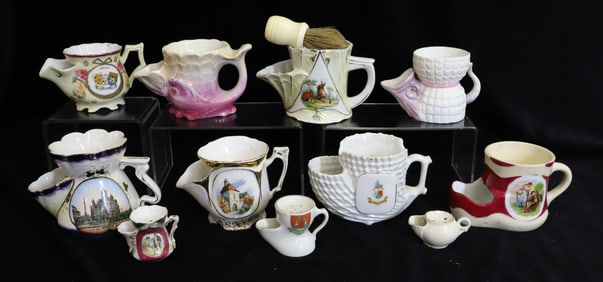 (13) BARBER SHAVING MUGS