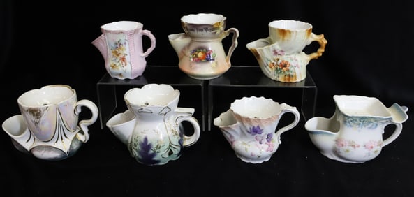 (7) BARBER SHAVING MUGS