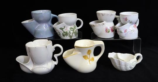 (7) BARBER SHAVING MUGS