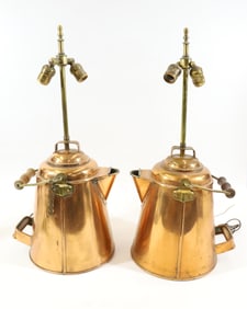 (2) COPPER KETTLE LAMPS