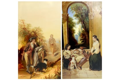 PR. OF 19TH CENTURY, ROMANTIC SCENES, O/C