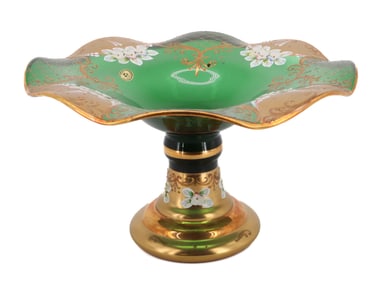 EMERALD GREEN CZECH GLASS
