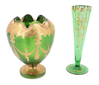 (2) ART GLASS