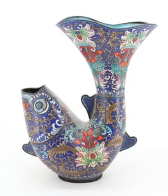 CLOISONNE FISH VASE