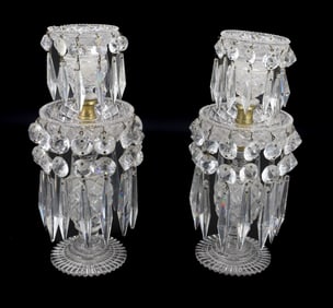 (2) IRISH CUT GLASS