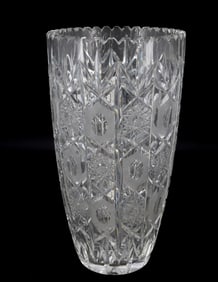 CUT GLASS VASE