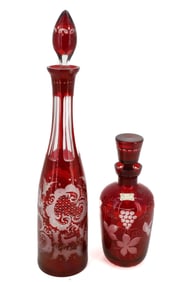 (2 )BOHEMIAN DECANTERS
