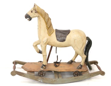 COUNTRY PRIMITIVE ROCKING HORSE
