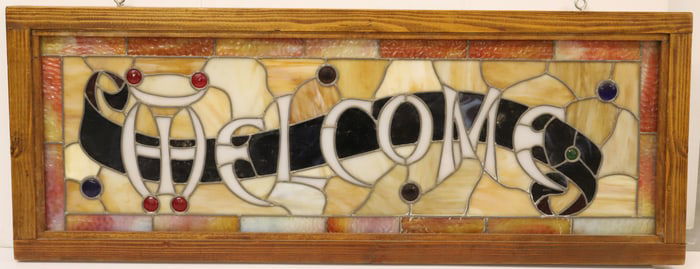 LEADED GLASS SIGN