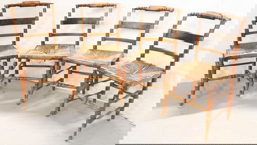 (4) HITCHCOCK CHAIRS