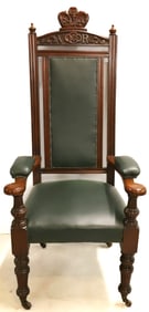 ENGLISH VICTORIAN THRONE CHAIR