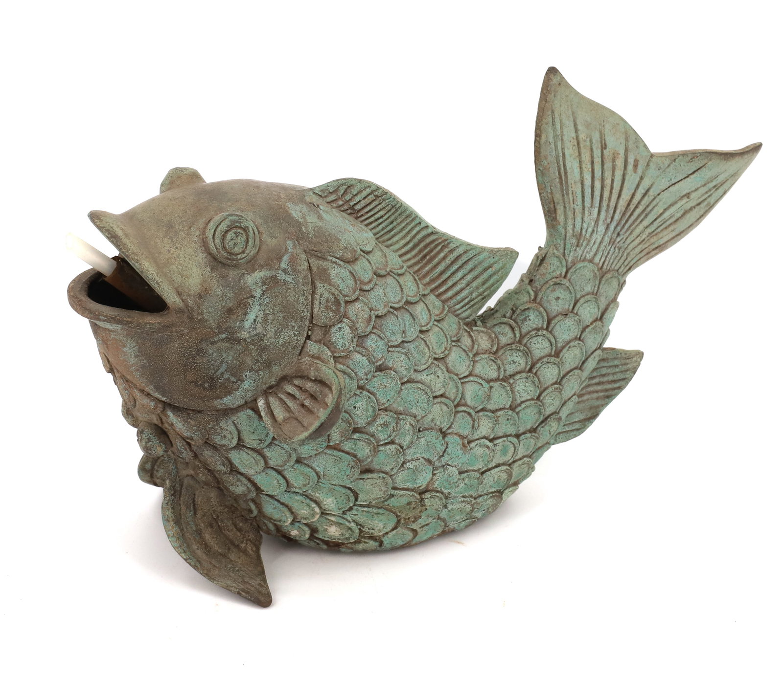 BRONZE FOUNTAIN FISH: UNMARKED, 7 1/4" L PLEASE READ CAREFULLY - Terms for Purchasing and Shipping of Auction Items. Please read carefully before bidding. All payments for purchases will be made through LiveAuctioneers.com