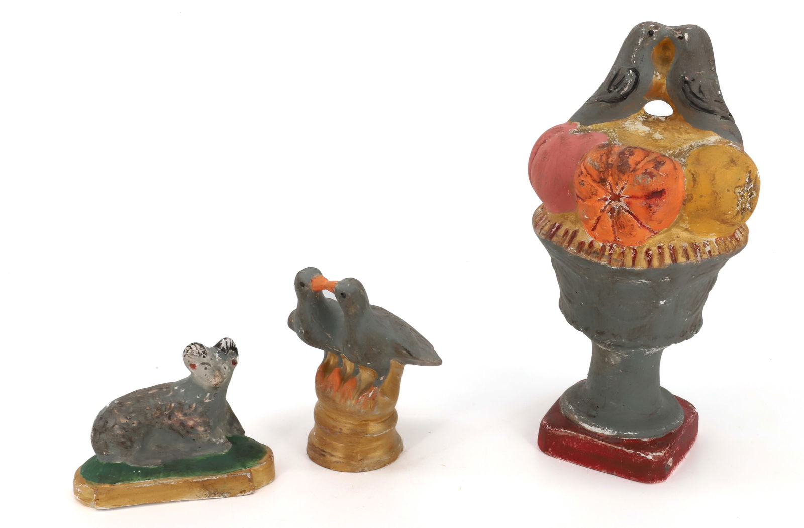 LOT OF ANTIQUE CHALKWARE (1 of 3)