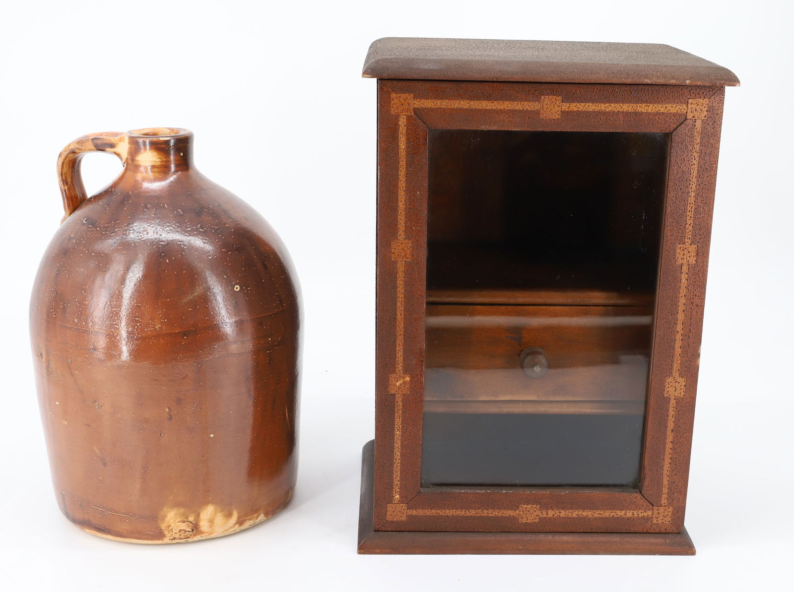 ONE DOOR CABINET AND POTTERY JUG (1 of 4)