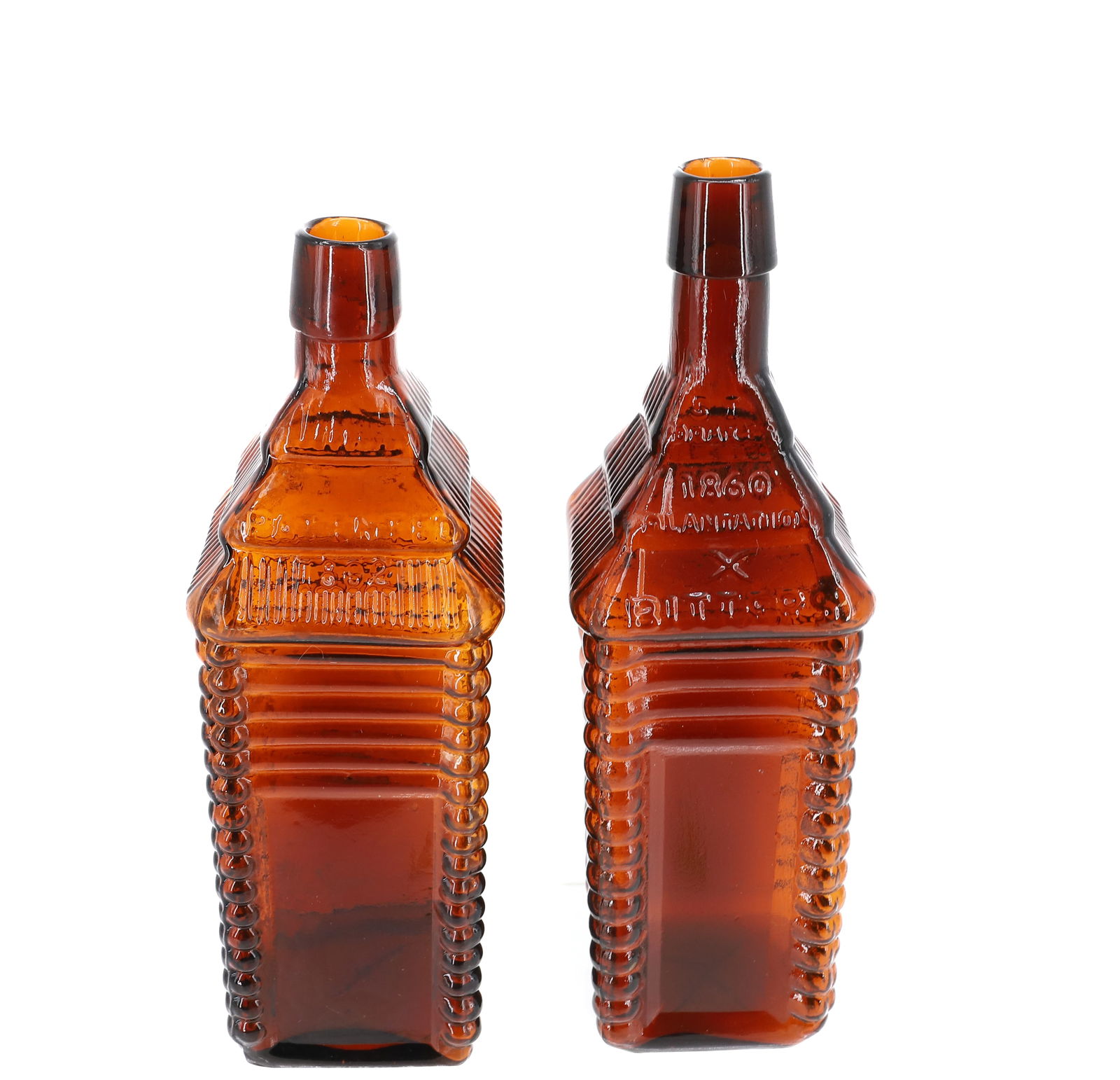 (2) AMBER BITTERS BOTTLES (1 of 6)