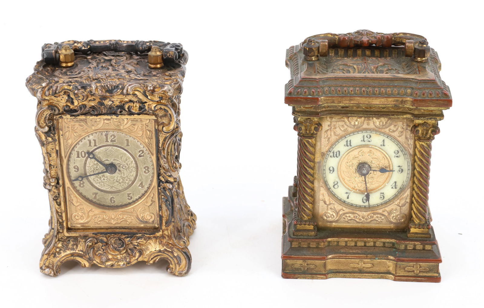 (2) MINIATURE CARRIAGE CLOCKS (1 of 7)