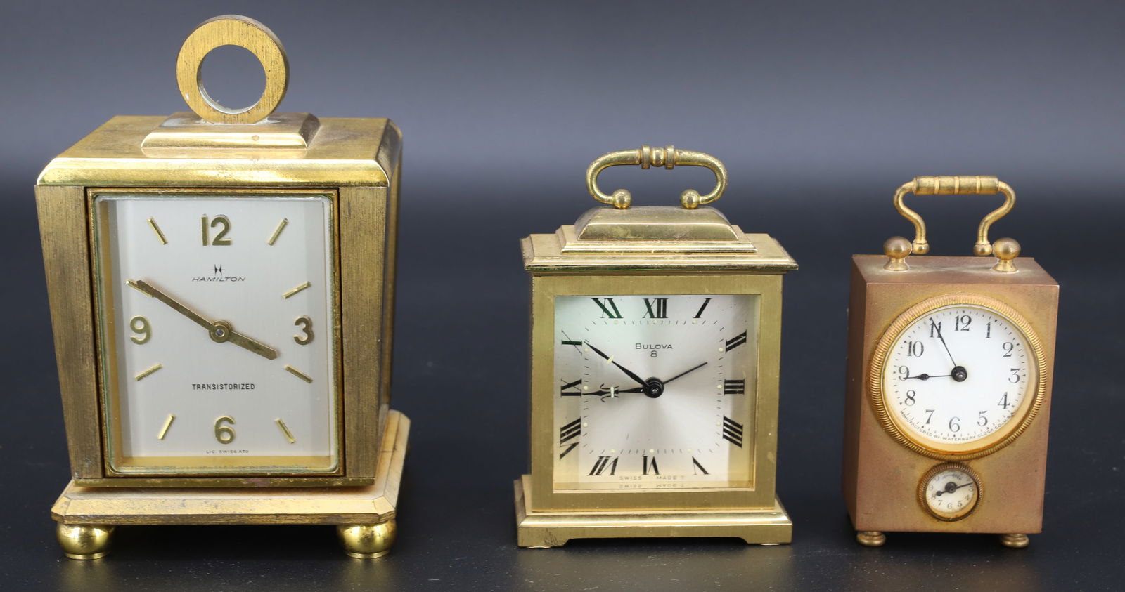 (3) MINIATURE DESK CLOCKS (1 of 6)