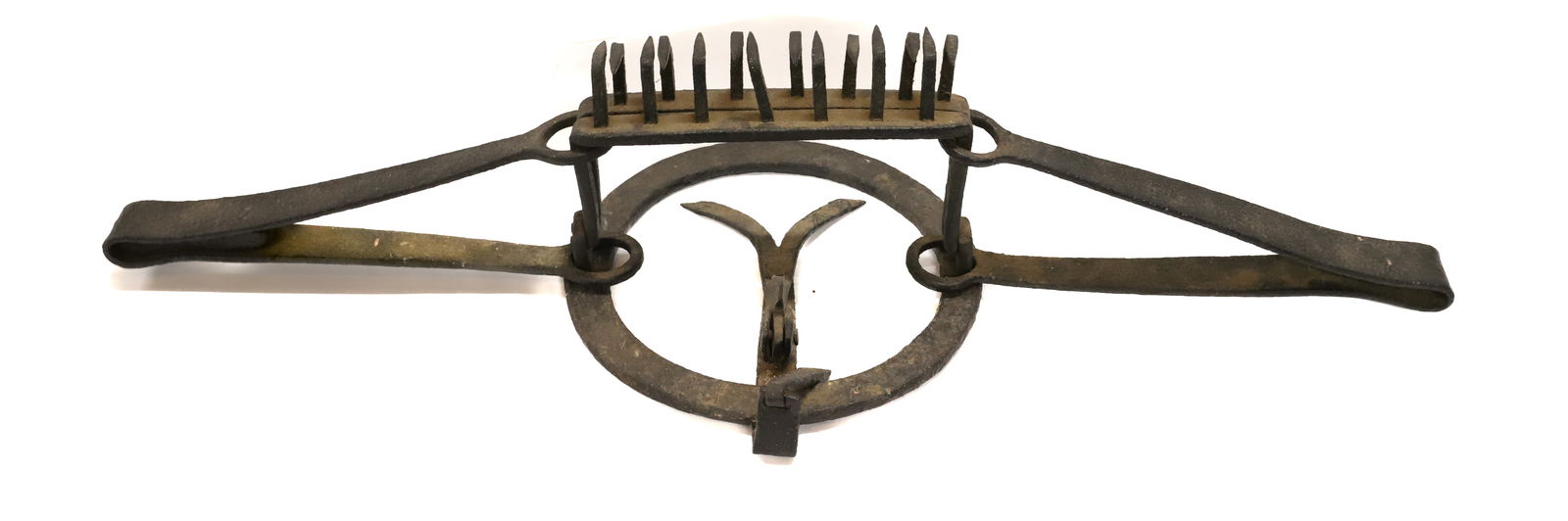 HAND WROUGHT IRON BEAR TRAP (1 of 2)