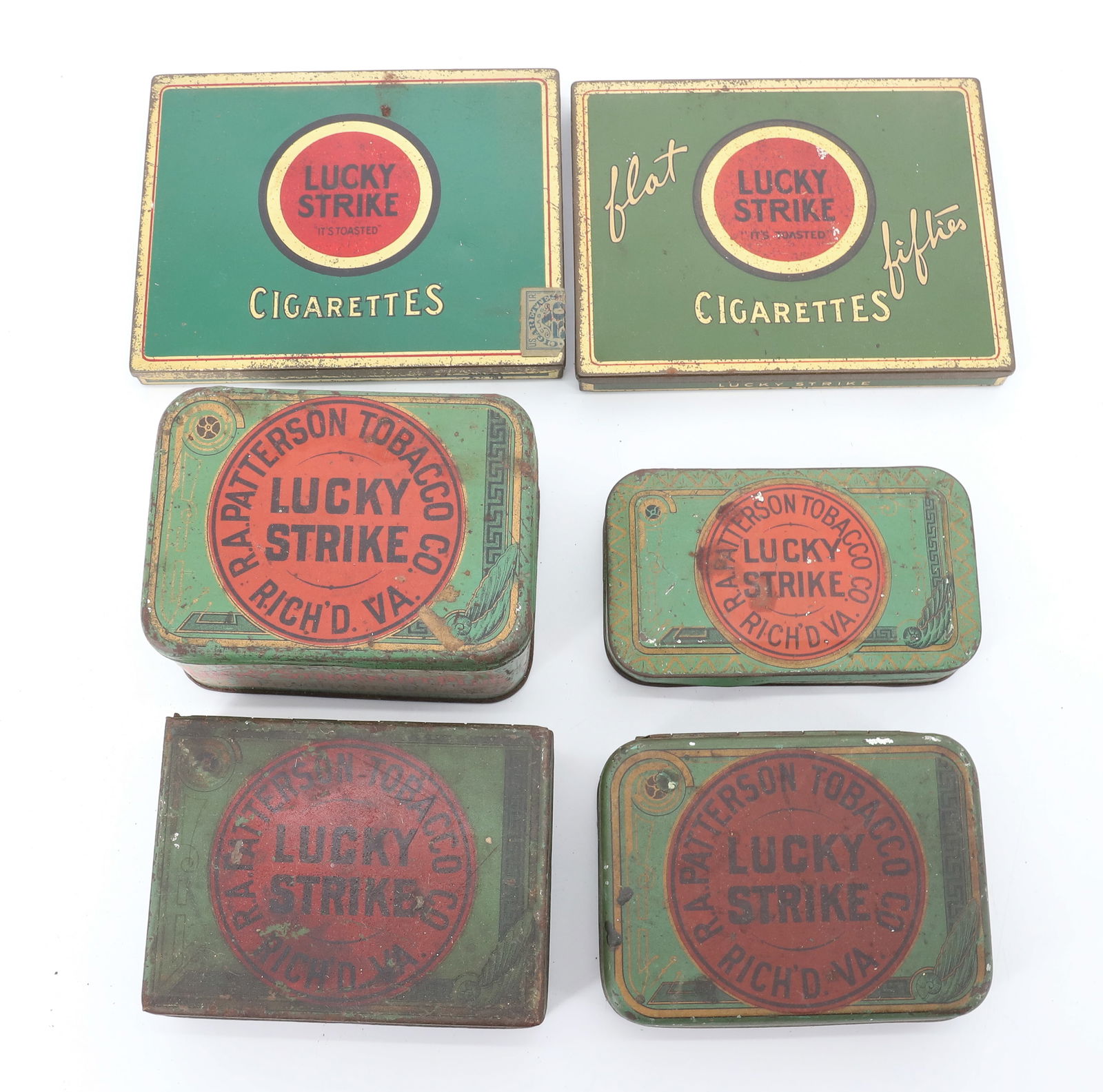 LOT OF LUCKY STRIKE TOBACCO TINS (1 of 5)