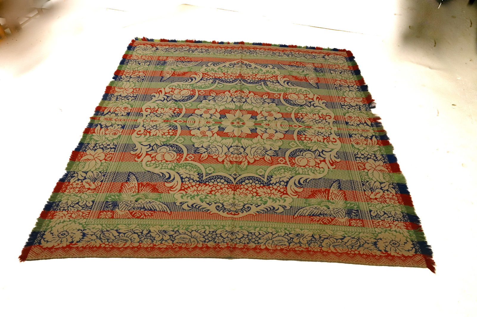 19TH CENTURY FOUR COLOR COVERLET (1 of 3)