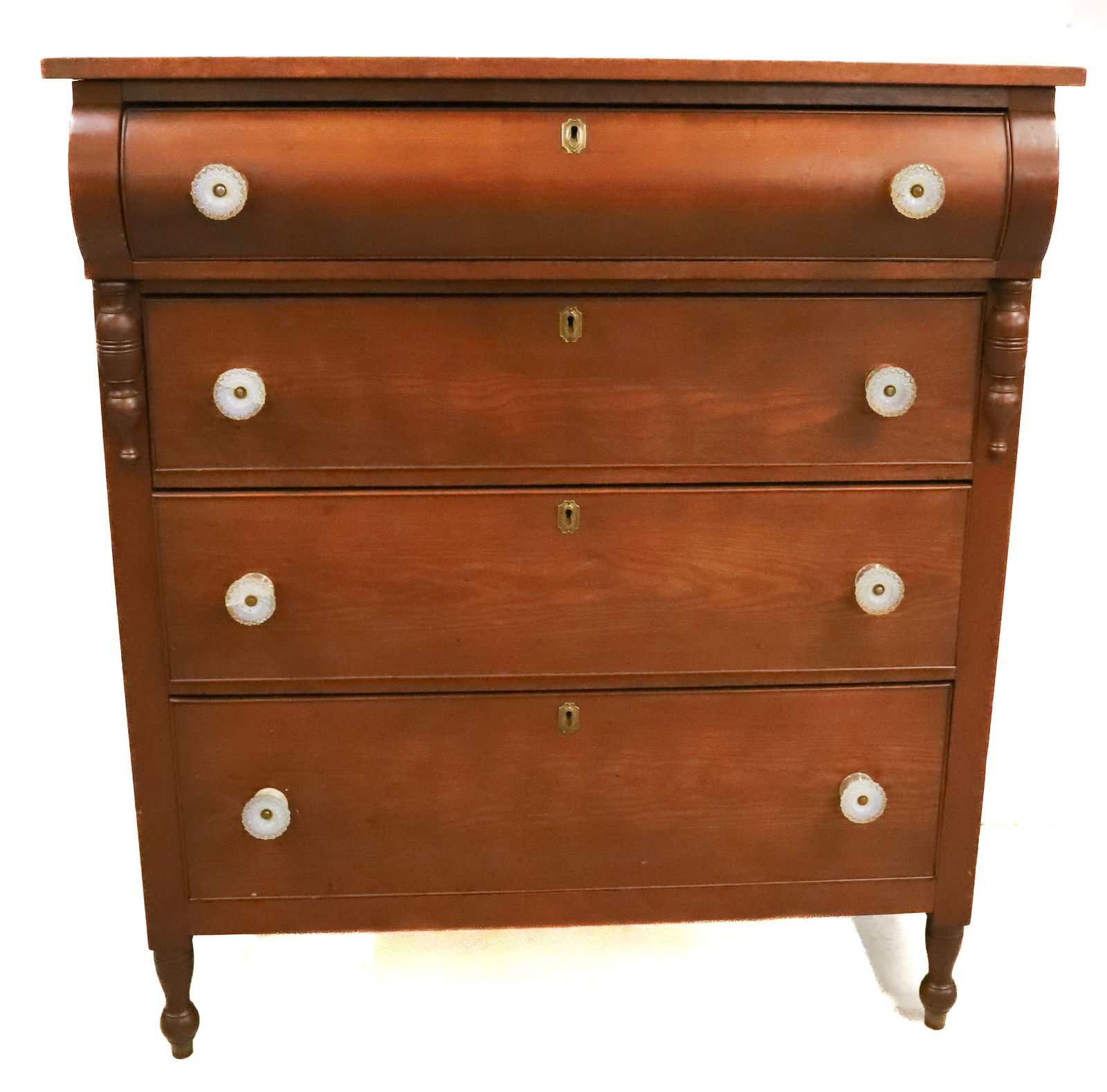 19TH C. SHERATON CHEST OF DRAWERS (1 of 9)