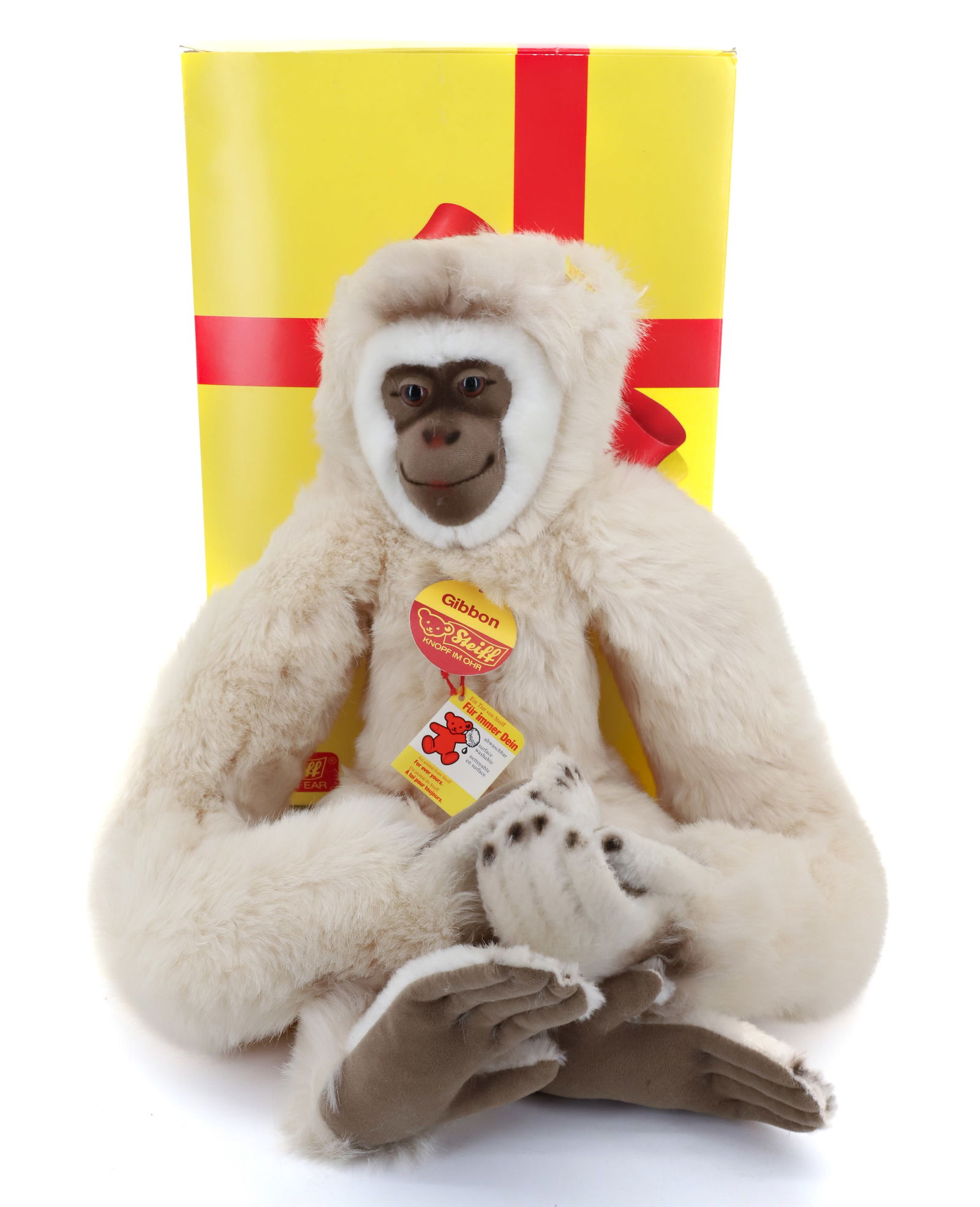 VINTAGE STEIFF GIBBON MONKEY: GIBBON MONKEY BUTTON AND TAG 18" PLEASE READ CAREFULLY - Terms for Purchasing and Shipping of Auction Items. Please read carefully before bidding. All payments for purchases will be made through LiveA