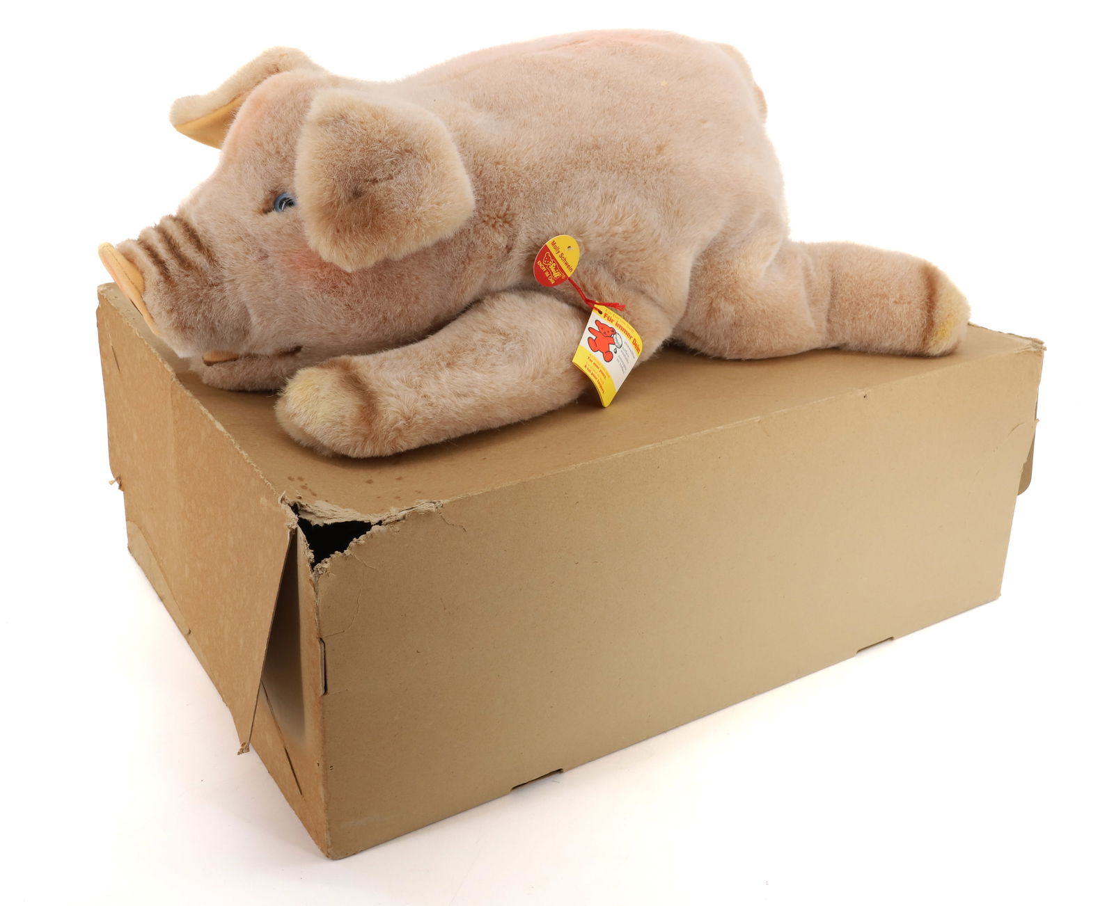 VINTAGE STEIFF MOLLY SCHWEIN PIG: MOLLY SCHWEIN PIG BUTTON AND TAG 17" PLEASE READ CAREFULLY - Terms for Purchasing and Shipping of Auction Items. Please read carefully before bidding. All payments for purchases will be made through L