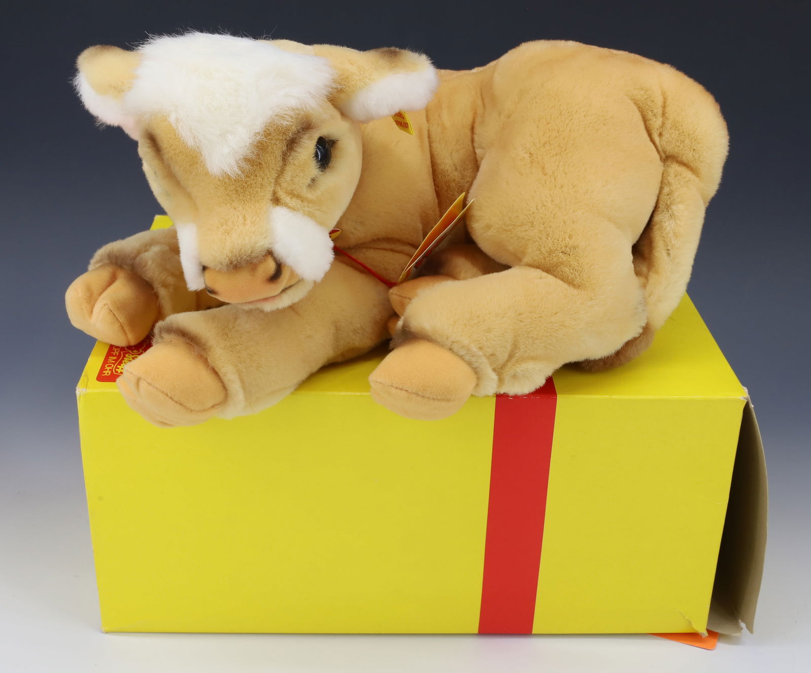 VINTAGE STEIFF COW: COW BUTTON AND TAG 12" PLEASE READ CAREFULLY - Terms for Purchasing and Shipping of Auction Items. Please read carefully before bidding. All payments for purchases will be made through LiveAuctioneers