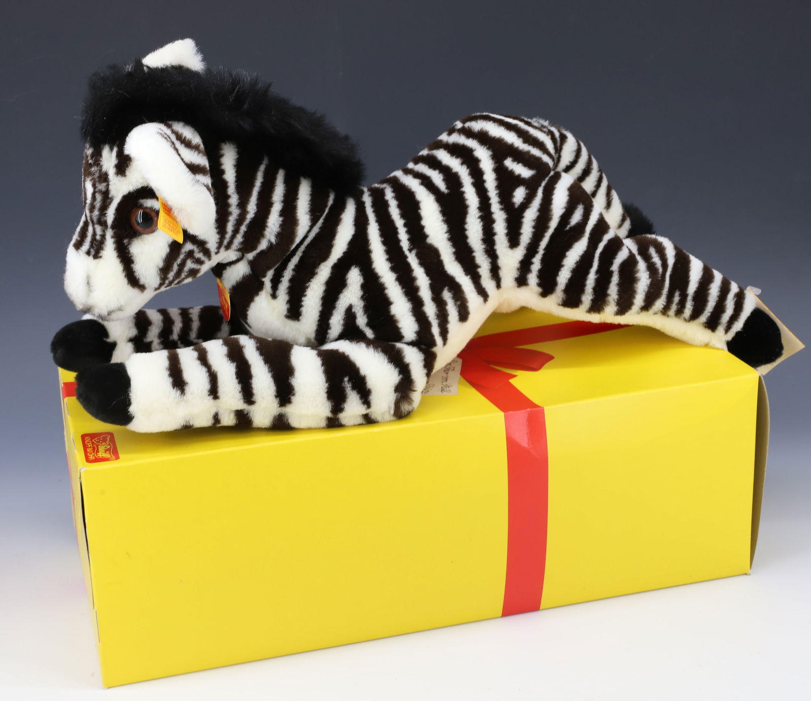 VINTAGE STEIFF ZEBRA: ZEBRA 16" BUTTON AND TAG PLEASE READ CAREFULLY - Terms for Purchasing and Shipping of Auction Items. Please read carefully before bidding. All payments for purchases will be made through LiveAuctionee