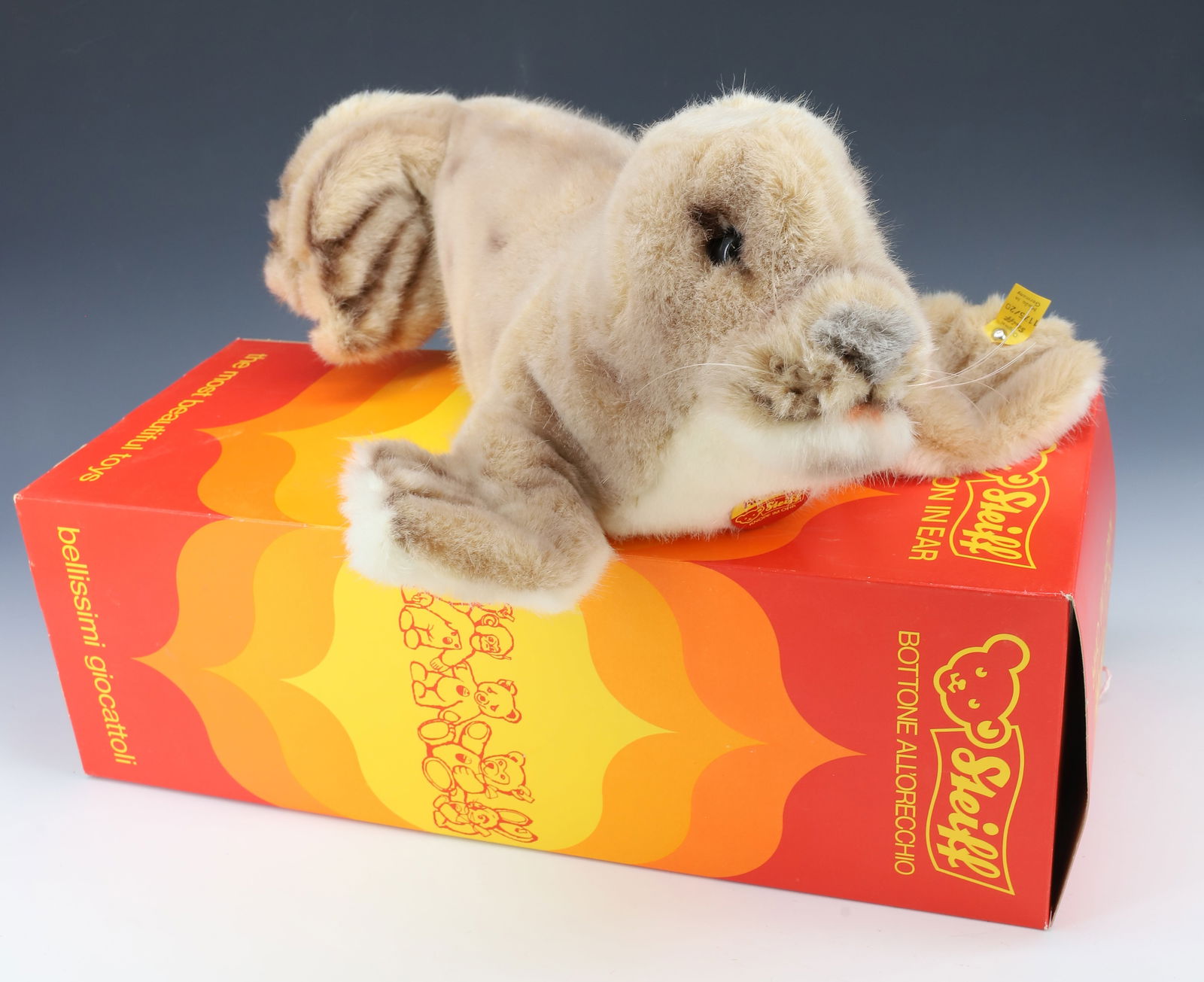 VINTAGE STEIFF BABY SEAL: BABY SEAL 12" BUTTON AND TAG PLEASE READ CAREFULLY - Terms for Purchasing and Shipping of Auction Items. Please read carefully before bidding. All payments for purchases will be made through LiveAucti