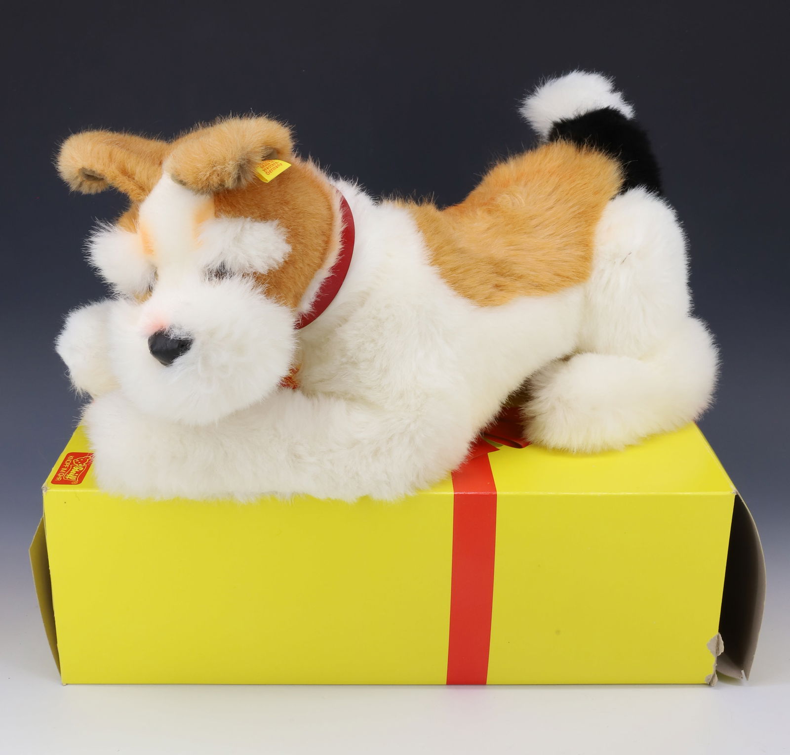 VINTAGE STEIFF DOG "JUNIOR": DOG JUNIOR TREFF 16" BUTTON AND TAG PLEASE READ CAREFULLY - Terms for Purchasing and Shipping of Auction Items. Please read carefully before bidding. All payments for purchases will be made through Li