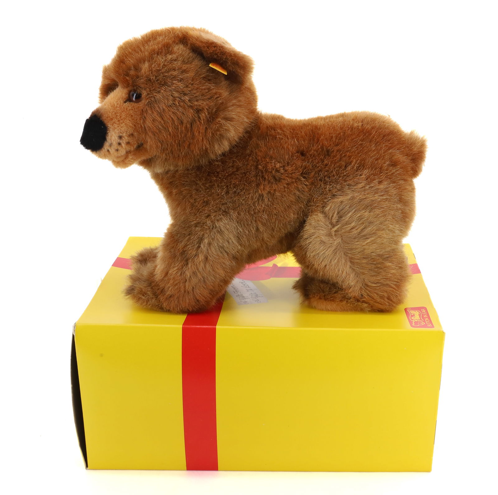 STEIFF VINTAGE BROWN BEAR: BROWN BEAR MOLLY BRAUNS BAR BUTTON AND TAG 112"L PLEASE READ CAREFULLY - Terms for Purchasing and Shipping of Auction Items. Please read carefully before bidding. All payments for purchases will be ma