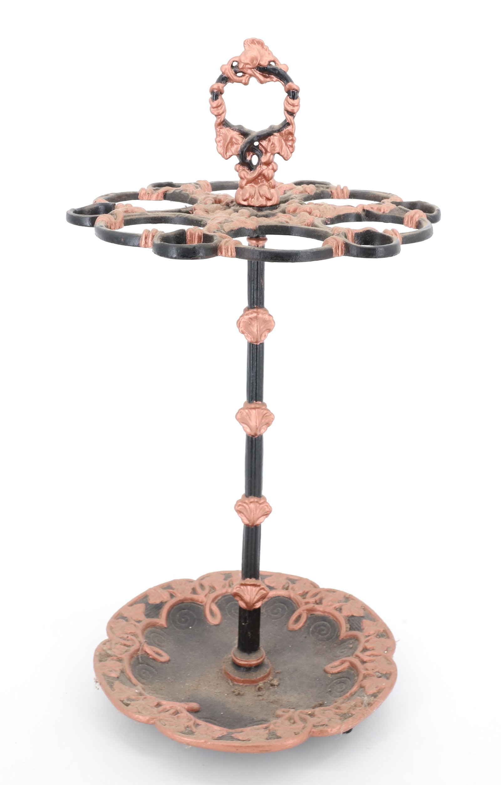 VICTORIAN CAST IRON UMBRELLA HOLDER: ORNATE, PAINTED UMBRELLA / CANE HOLDER. 23" X 11". PLEASE READ CAREFULLY - Terms for Purchasing and Shipping of Auction Items. Please read carefully before bidding. All payments for purchases will be 