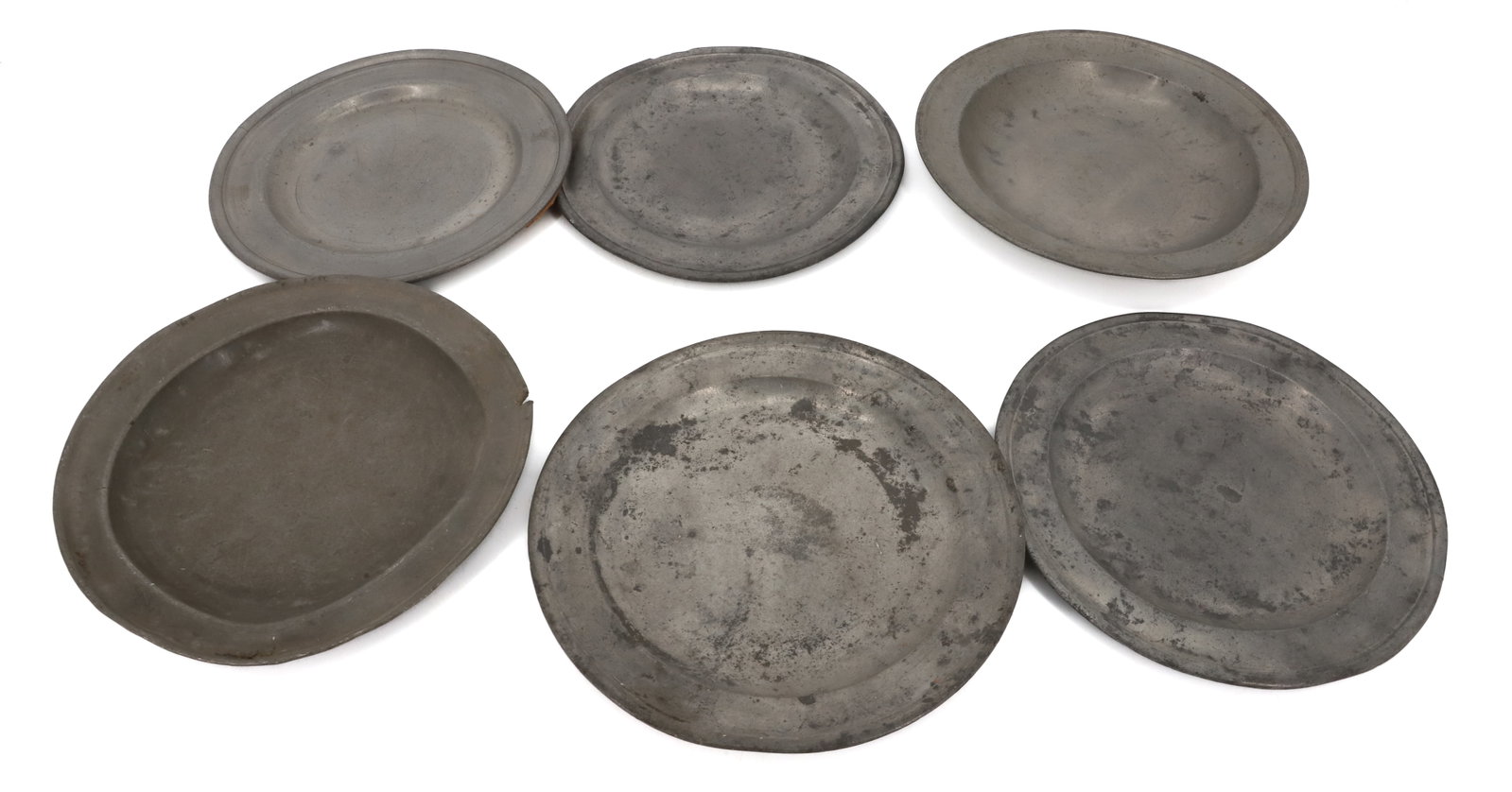 LOT OF ANTIQUE PEWTER PLATES: (6) PLATES, ALL WITH HALLMARKS. MOST MRKD. LONDON. 7 5/8" TO 8 1/4" DIAMETERS. PLEASE READ CAREFULLY - Terms for Purchasing and Shipping of Auction Items. Please read carefully before bidding. All pay