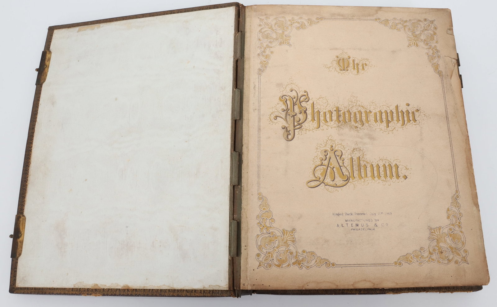 ANTIQUE PHOTOGRAPH ALBUM: TOOLED LEATHER WITH 55+ IMAGES. CDVS AND TINTYPES. PLEASE READ CAREFULLY - Terms for Purchasing and Shipping of Auction Items. Please read carefully before bidding. All payments for purchases will be 