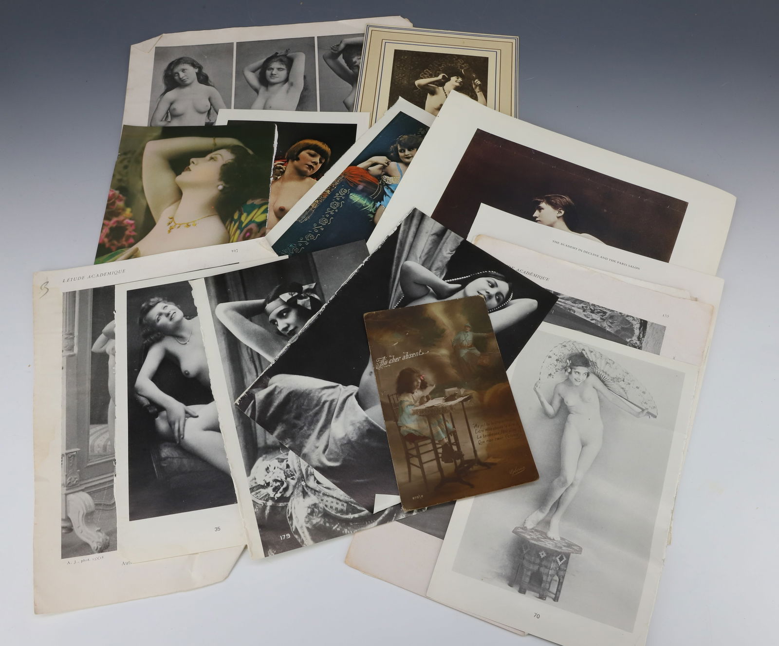 (30) VINTAGE FRENCH FEMALE NUDES: PLATES FROM 1950S FRENCH BOOKS,MAGAZINES LARGEST 12" X 9" PLEASE READ CAREFULLY - Terms for Purchasing and Shipping of Auction Items. Please read carefully before bidding. All payments for purchases w