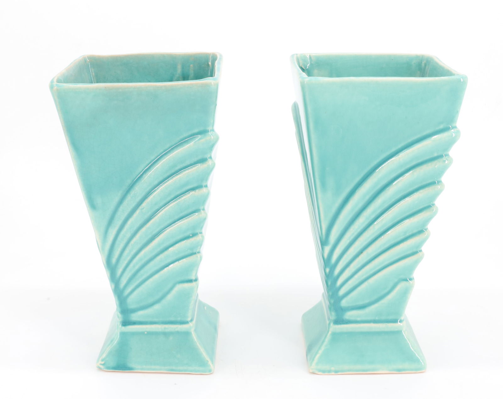 PAIR OF ART DECO MCCOY VASES (1 of 6)