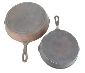 (2) CAST IRON SKILLETS
