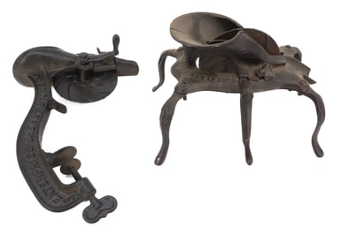 (2) CAST IRON CHERRY PITTERS