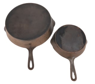 (2) WAPAK CAST IRON SKILLETS